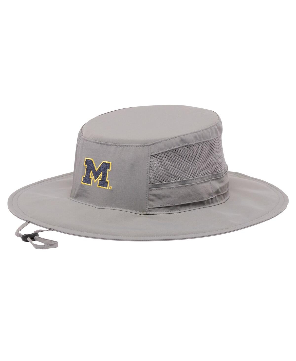 Men's Gray Michigan Wolverines Bora Bora Iii Omni-Shade Booney Hat - Gray