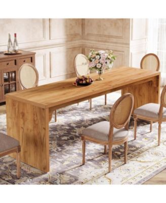 78-Inch Dining Table for 6-8, Modern Rectangular Dining Room Table, Large Long Kitchen Dining Table with Sturdy Base, Wood Dinner Table