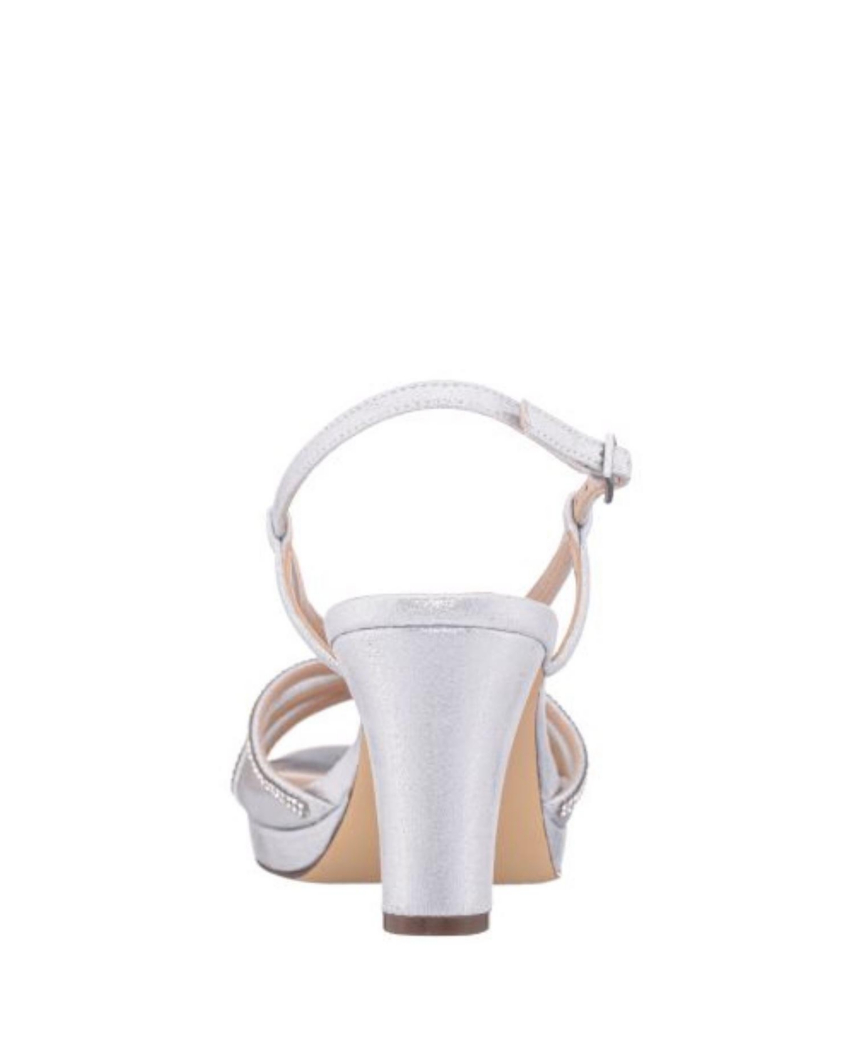 Nina Summer Slingback Platform Sandal In Silver