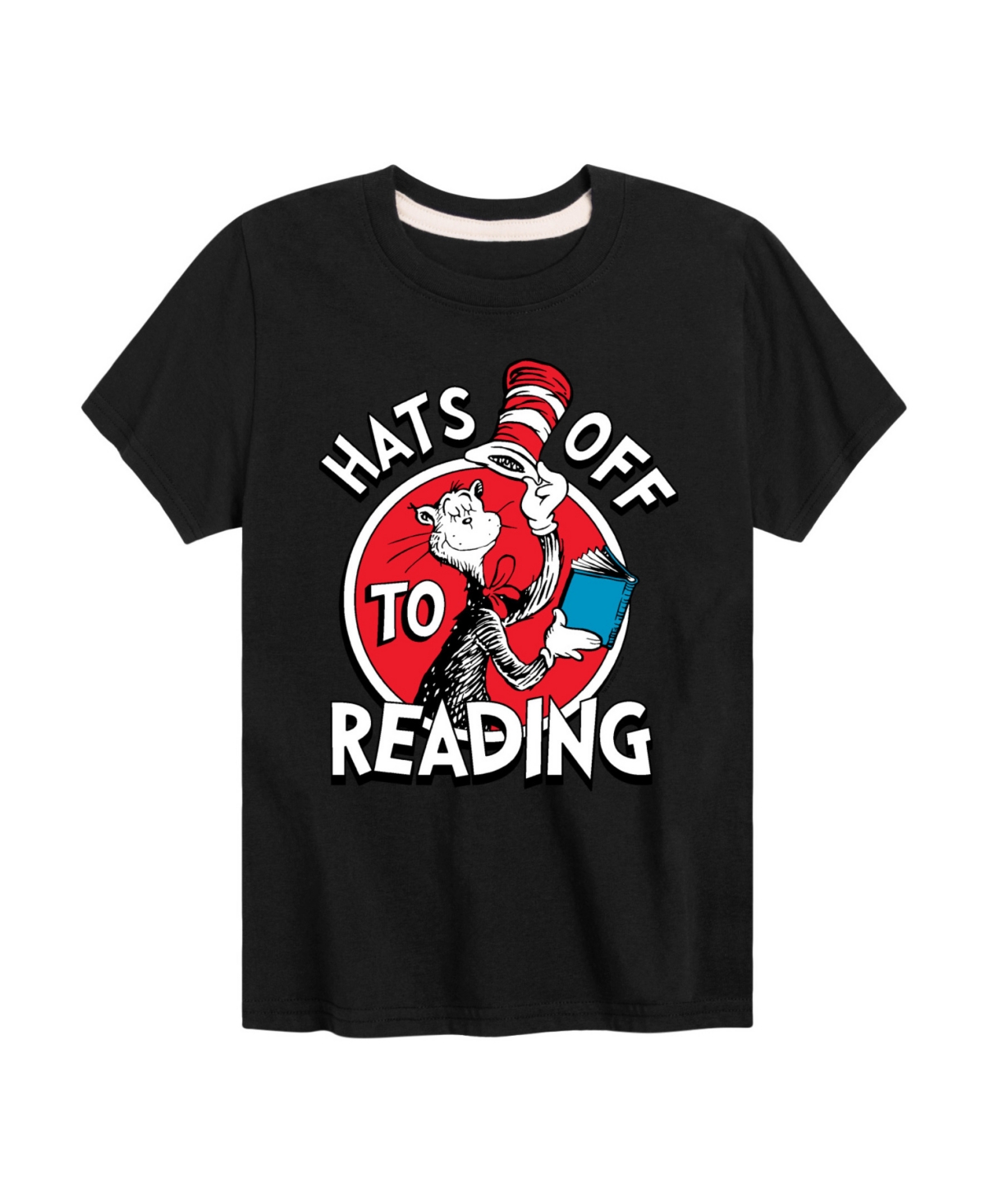 Hybrid Little And Big Boys Dr. Seuss Hats Off To Reading Graphic T-shirt In Black