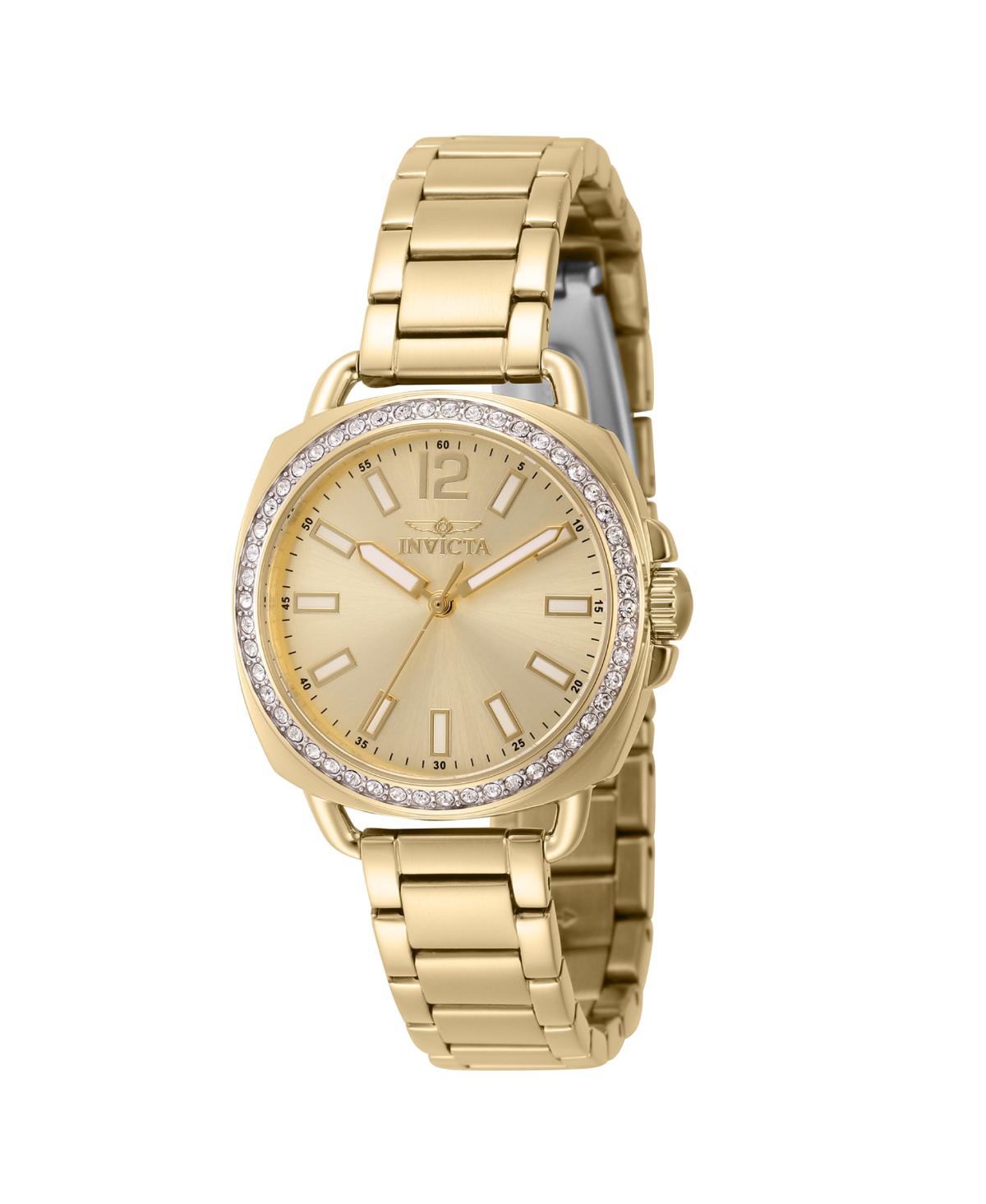 Women's 46342 Wildflower Quartz 3 Hand Gold Dial Watch - Gold