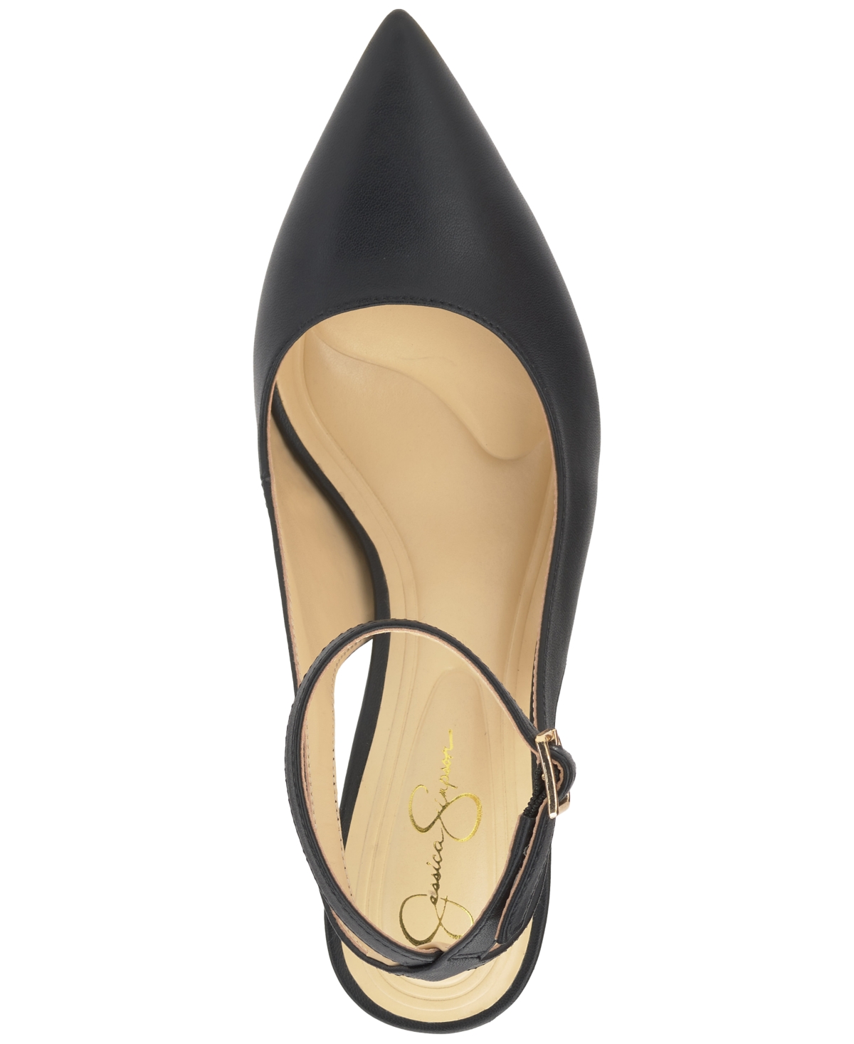 Jessica Simpson Miriale Ankle Strap Pointed Toe Pump In Black