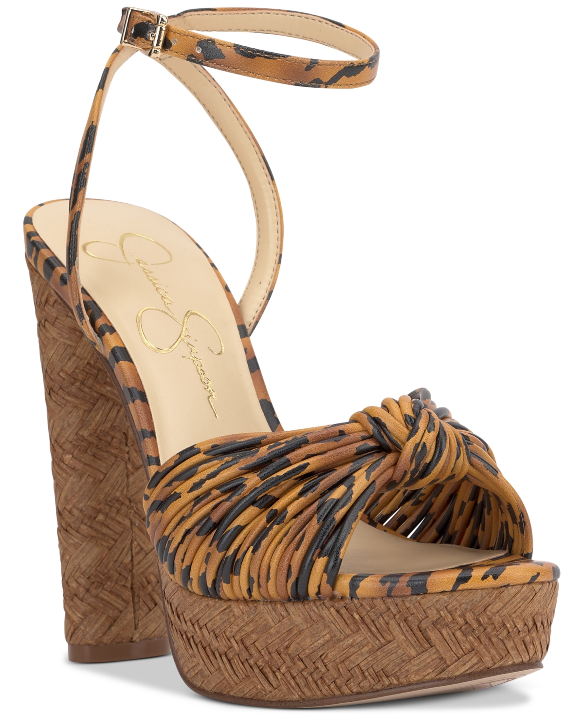 Jessica Simpson Immie Platform Sandal In Natural Leopard