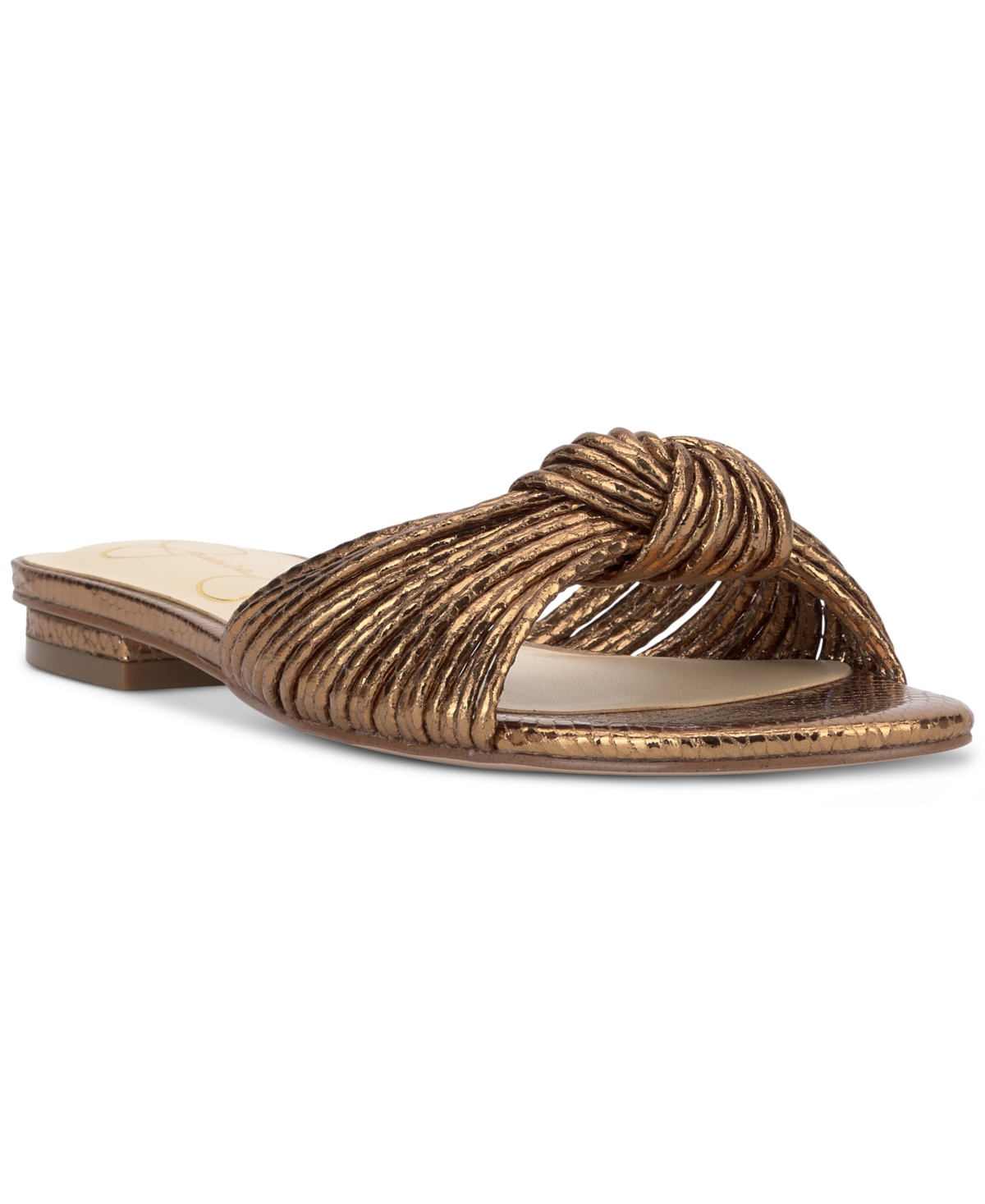Jessica Simpson Dydra Slide Sandal In Bronze Snake