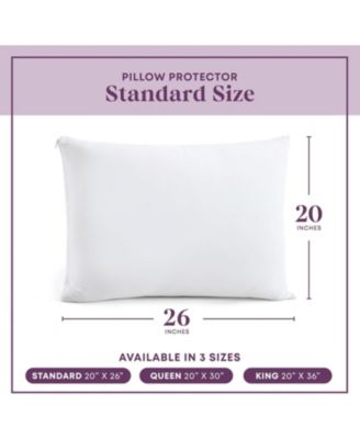 100% Cotton Standard Pillow Protector with Zipper - (2 Pack)