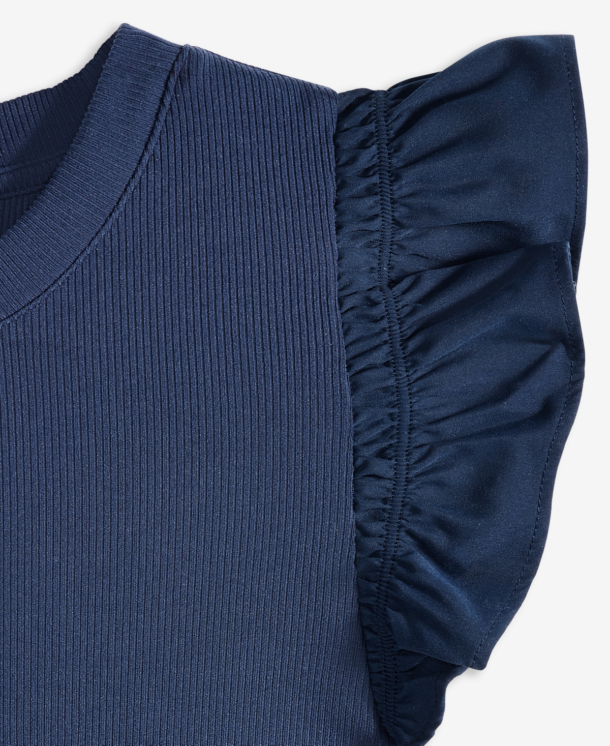 On 34th Women's Ruffle-sleeve Knit Top, Created For Macy's In Intrepid B