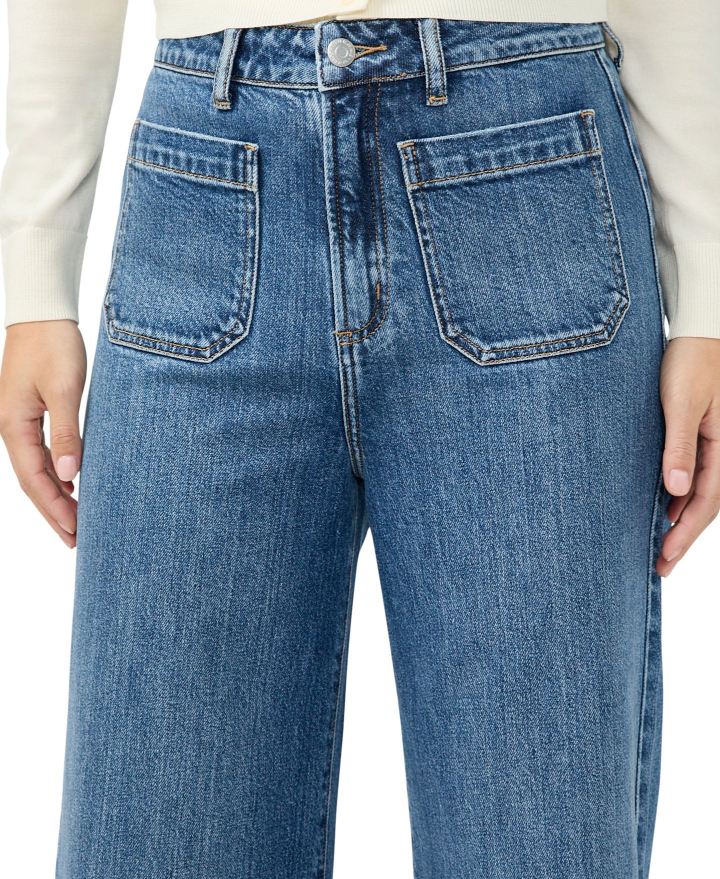 Женские джинсы Silver Jeans Co. 70s High Rise Wide Leg, цвет: Индиго — фото 4