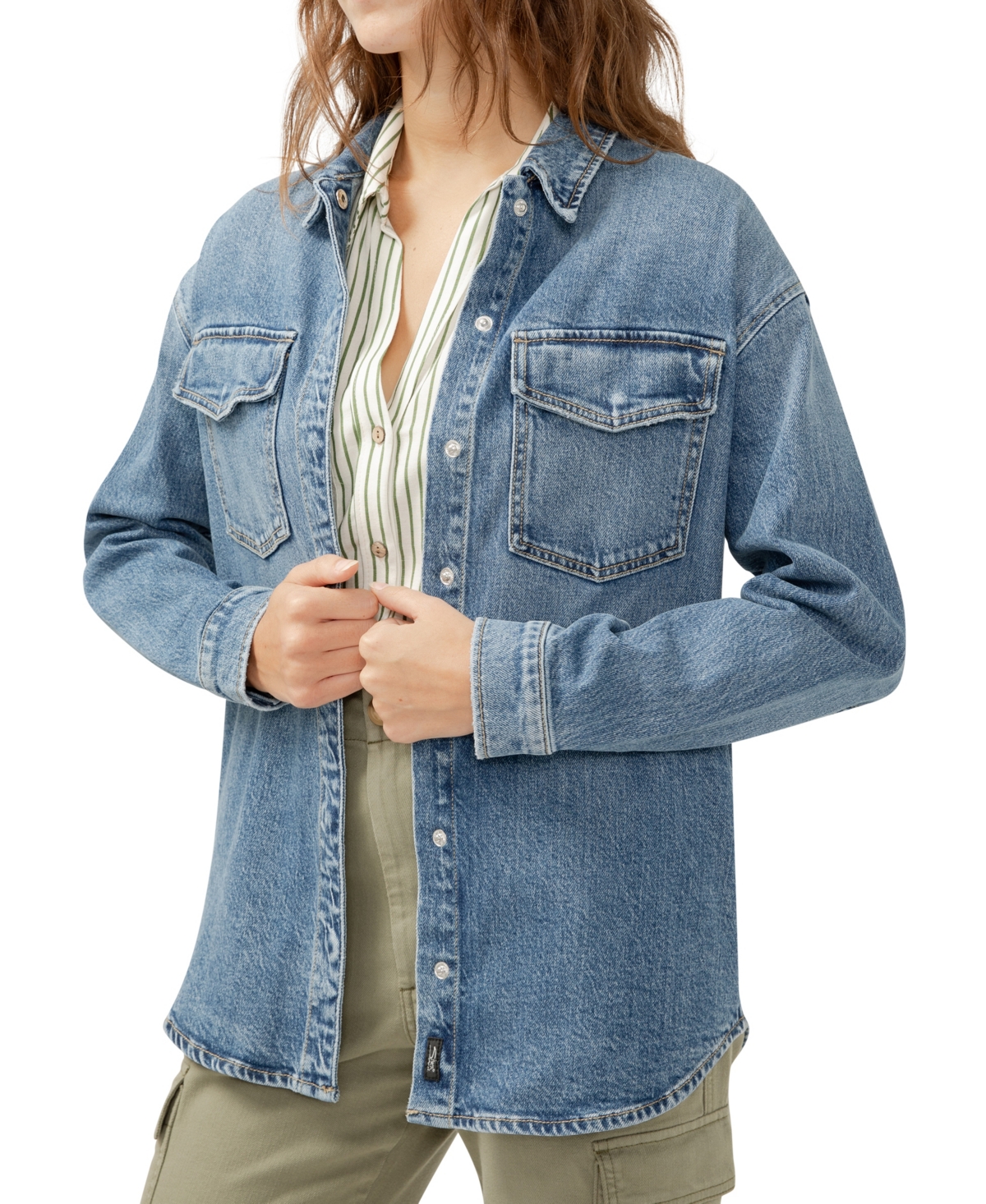 Shop Silver Jeans Co. Women's Denim Jacket In Indigo