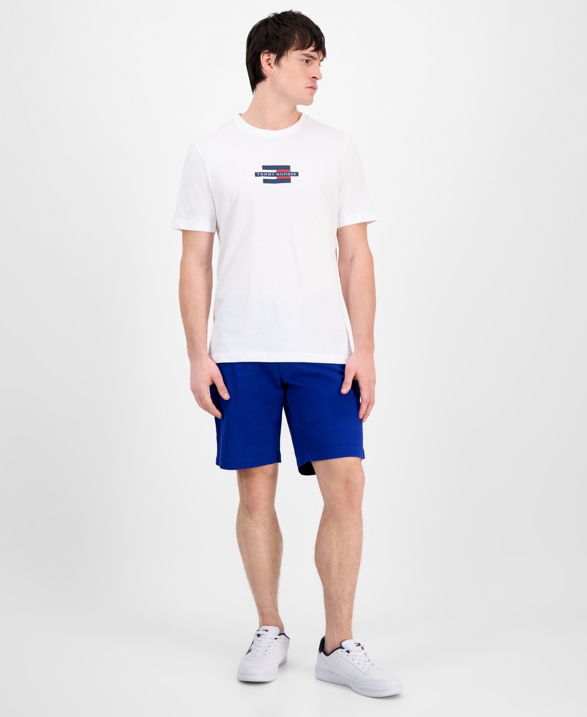 Shop Tommy Hilfiger Men's Flag Logo Box T-shirt In White