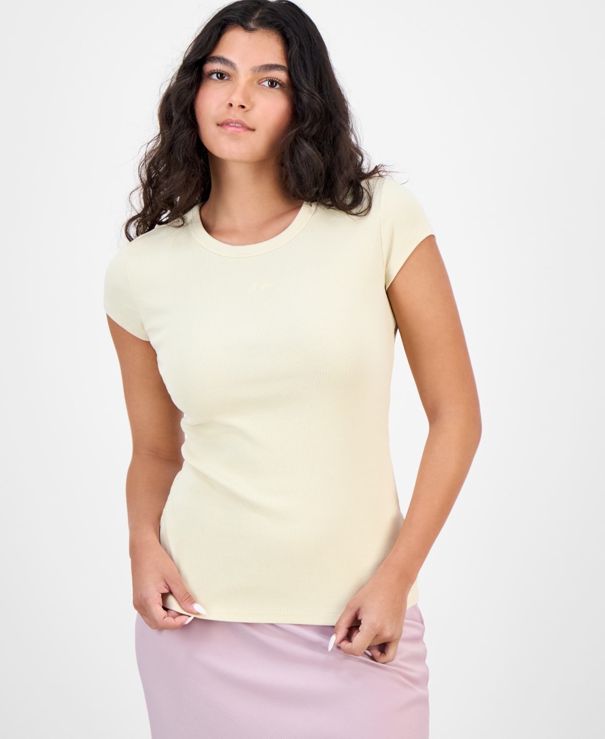 Women's Open-Back Short-Sleeve Tee - Stone