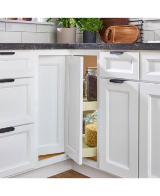 28'' Lazy Susan Pie-Cut Polymer Two-Shelf, Almond, LD-2942-28-15-1