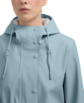 Women's Rubberized Water-Repellent Short Rain Jacket