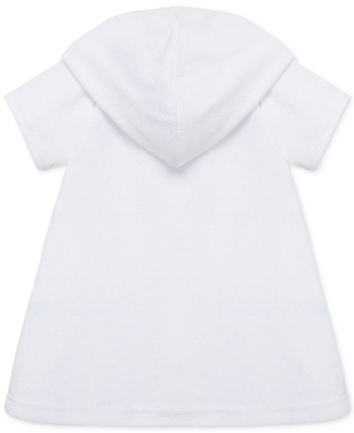 LITTLE ME BABY GIRLS POM POM HOODED SWIM COVER-UP 