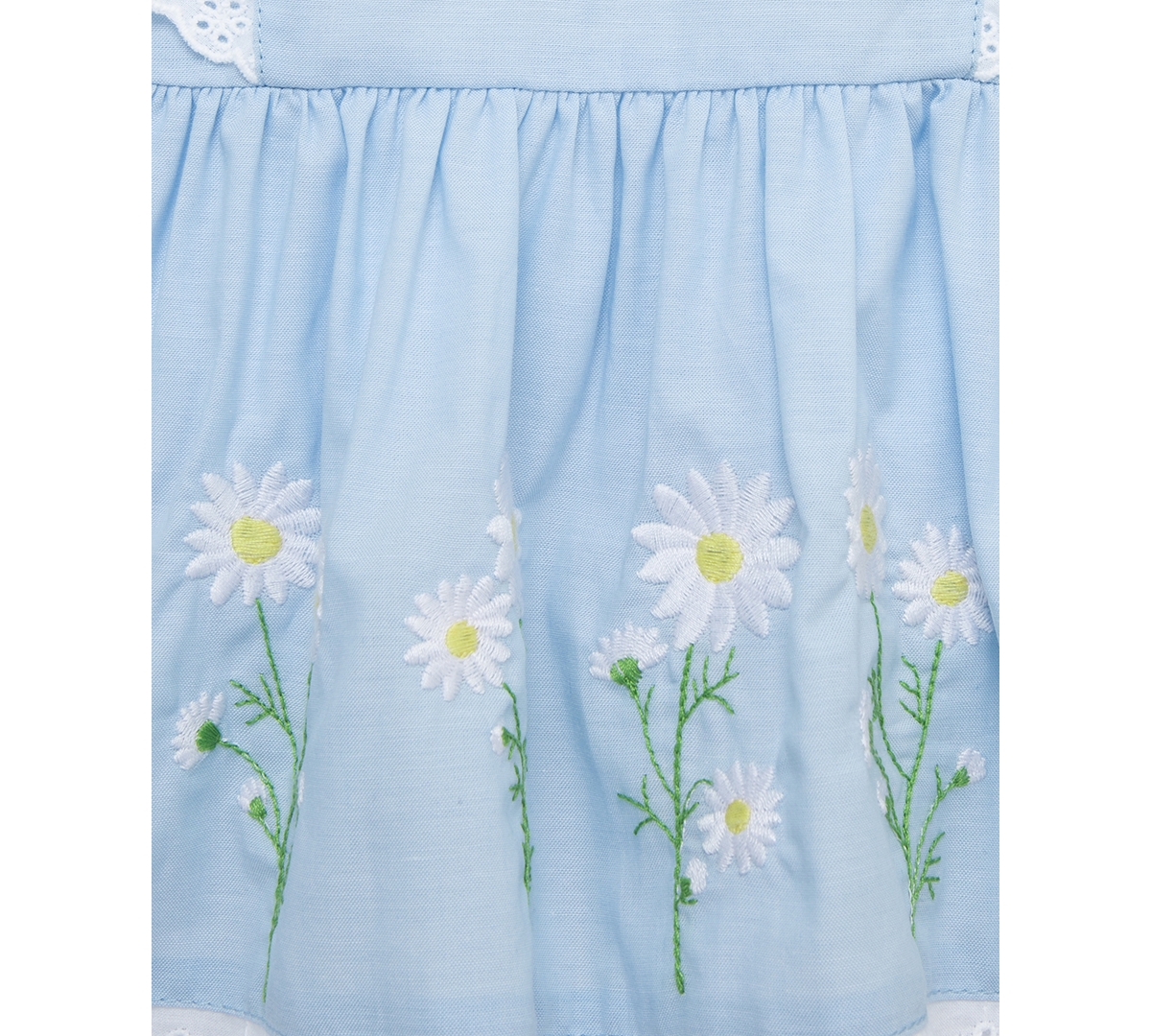 Little Me Baby Girls 3-pc. Chambray Daisy Tunic, Leggings & Headband Set In Light Blue