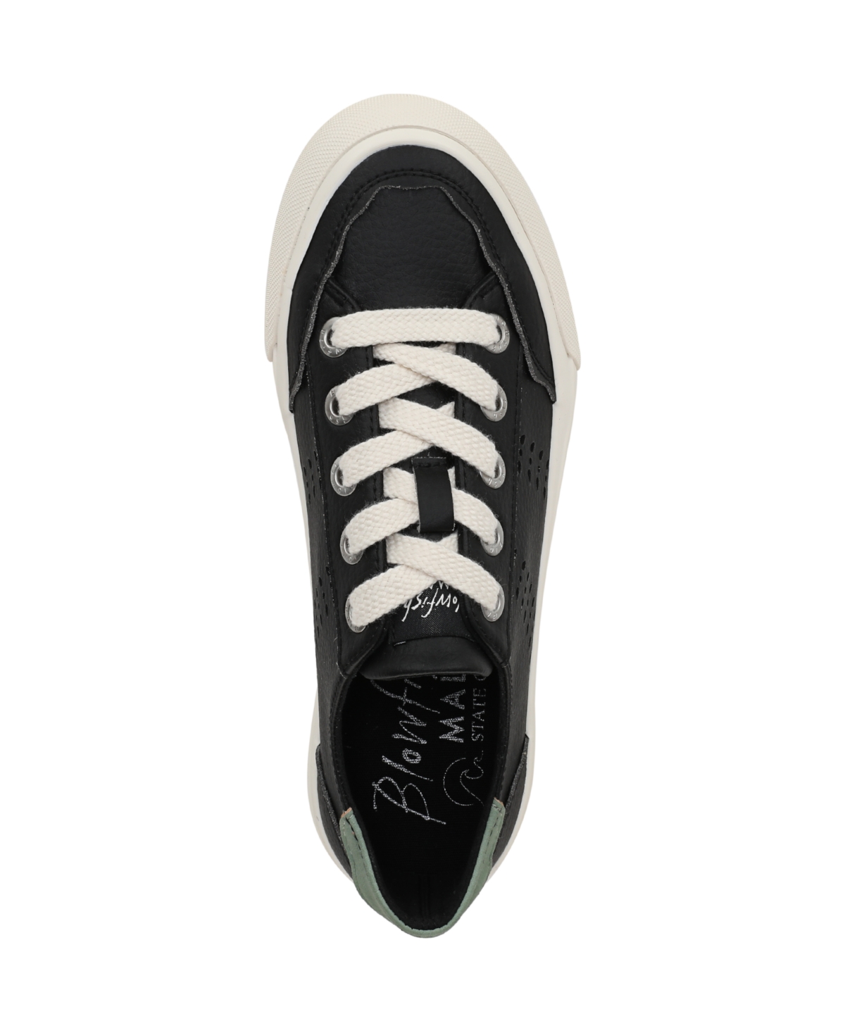 Shop Blowfish Malibu Women's Shade Lace Up Platform Sneakers In Black Faux Leather