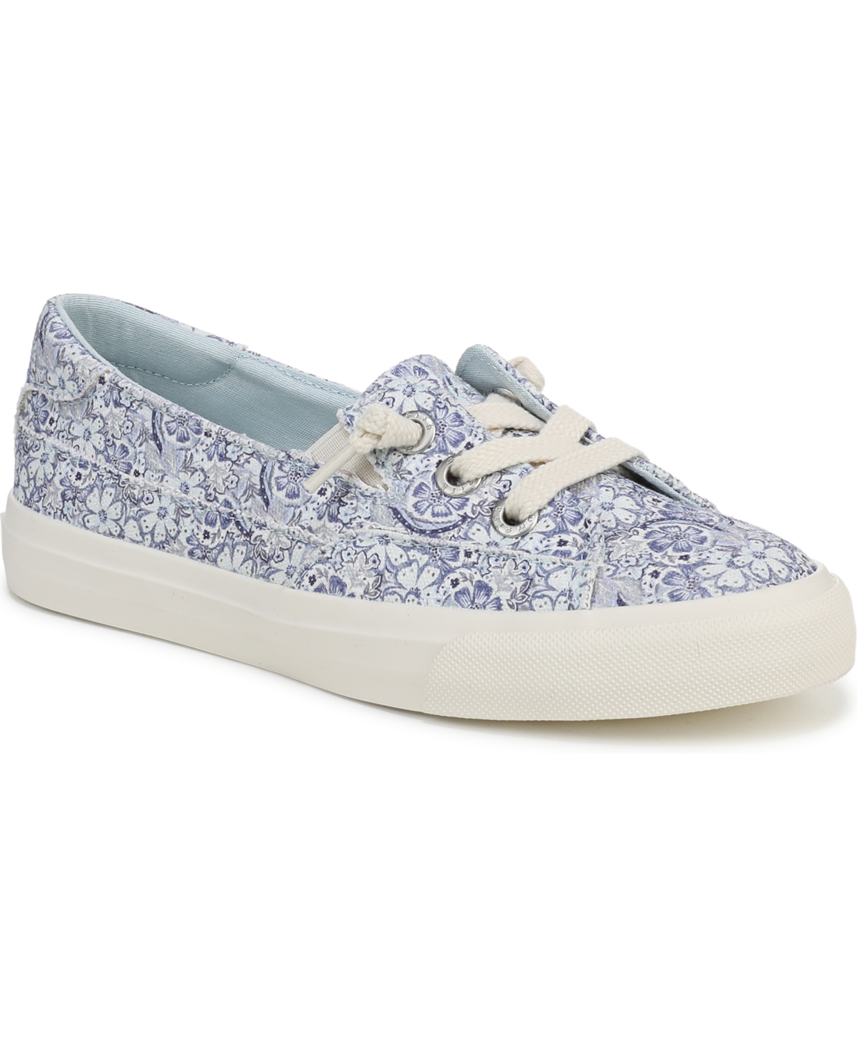 Blowfish Malibu Women's Moon 2 Lace Up Boat Shoes In Blue Fabric