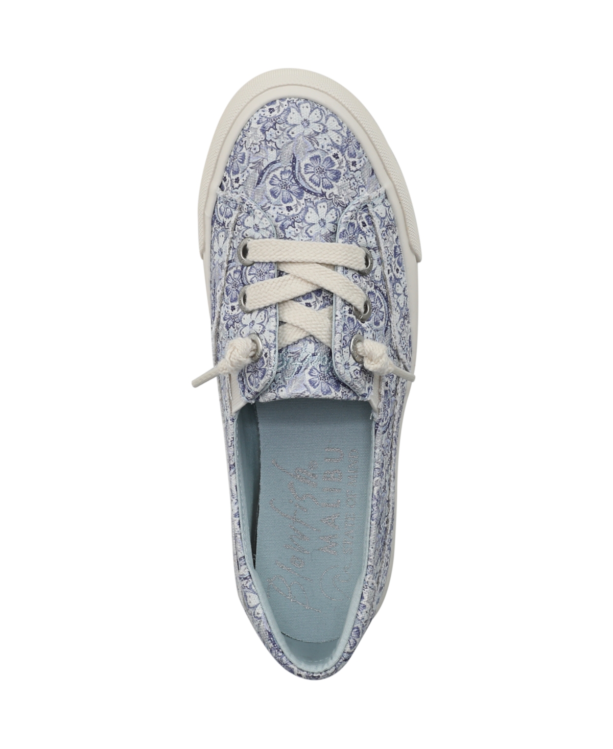 Blowfish Malibu Women's Moon 2 Lace Up Boat Shoes In Blue Fabric