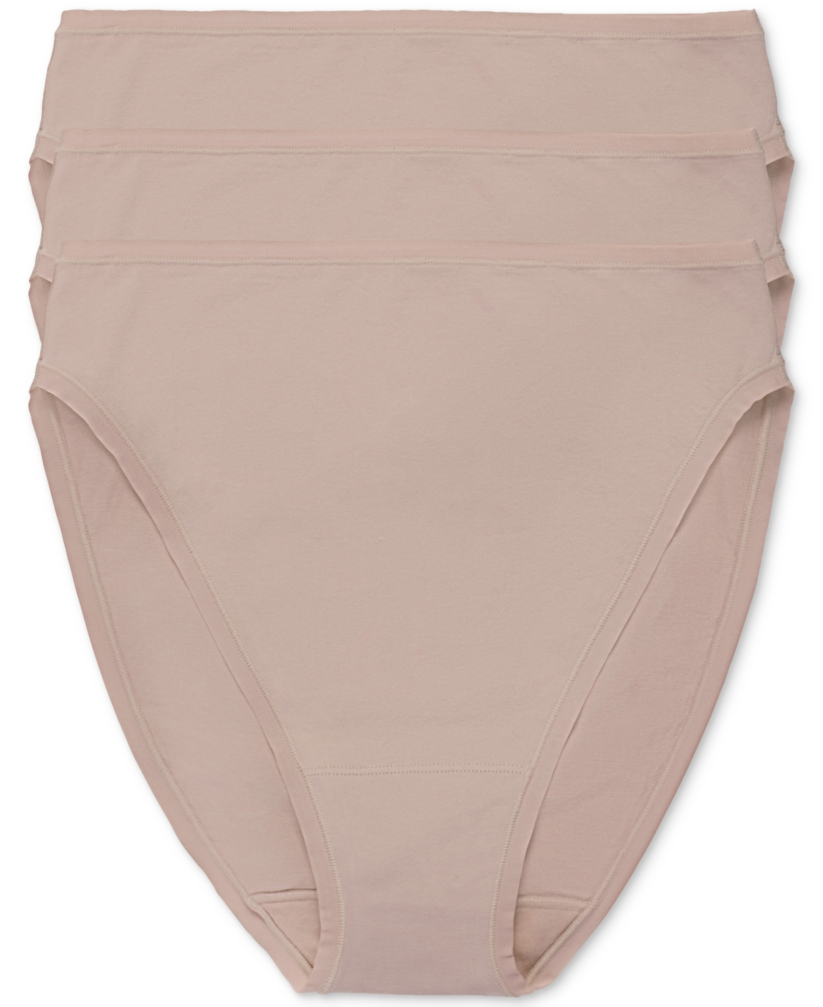 Natori Women's Bliss Bare Cotton 3-pk. High-waist Brief Underwear 778346mp In Cafe,cafe,cafe