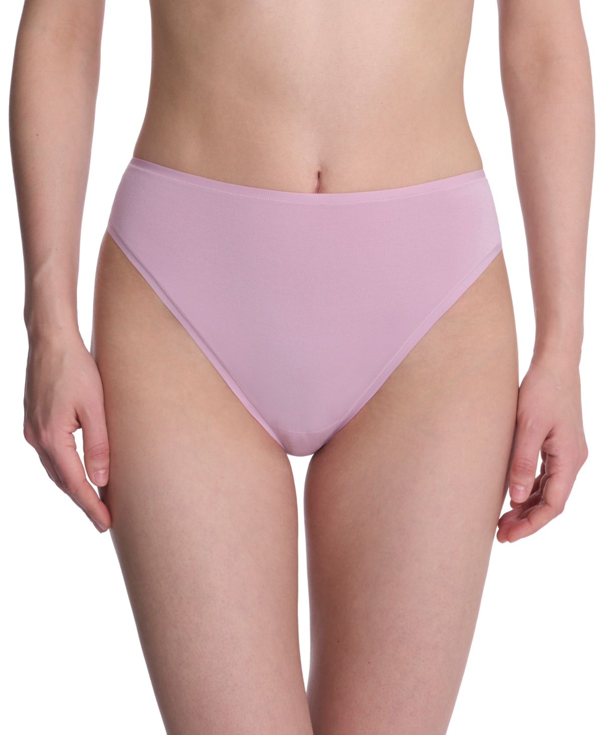 Natori Bliss Bare Cotton High Cut Briefs In Rose Mist