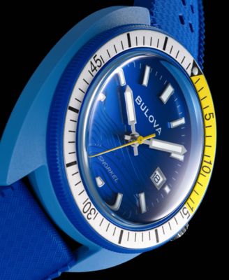 Men's Snorkel Blue HNBR Rubber Strap Watch 41mm