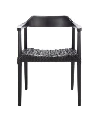 Munro Leather Woven Accent Chair