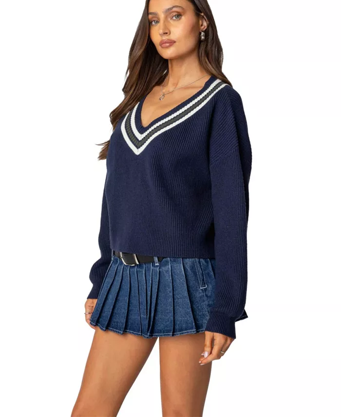 Womens Lauryl V Neck Sweater - thumbnail 7
