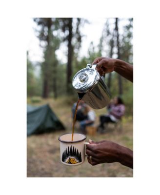 24 OZ Camp Scene Enamel Mug Set - 2 Pack