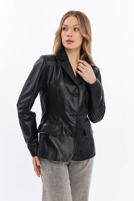 Women's Leather Blazer