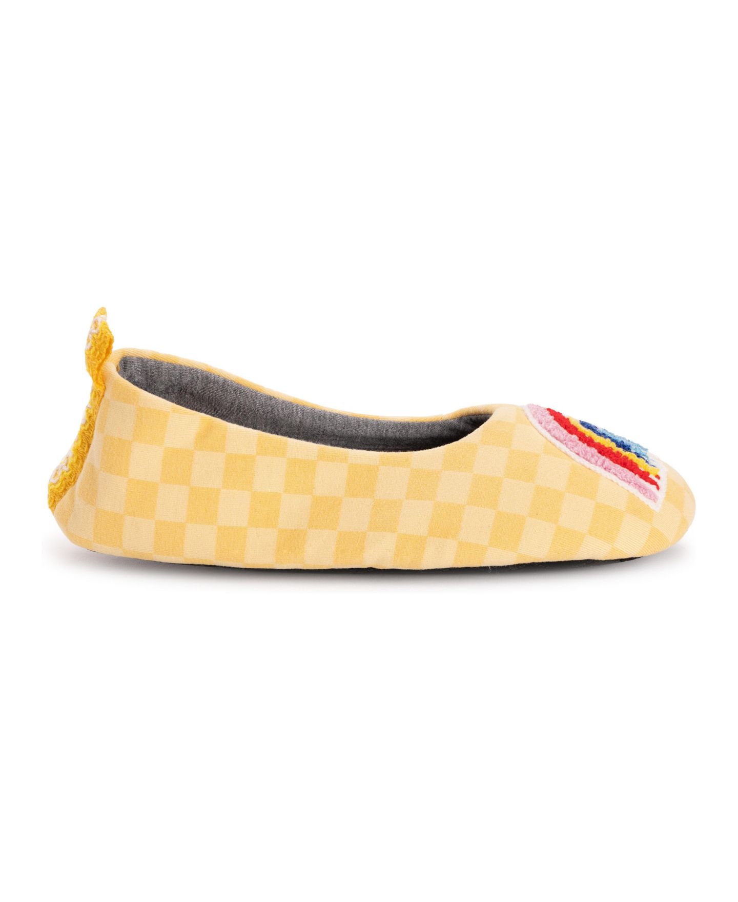 Женские тапочки MUK LUKS Travel Ballerina Slipper with Patch, цвет: Жёлтый — фото 7