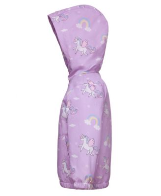 Toddler Girls Fleece Lined Windbreaker Rain Jacket