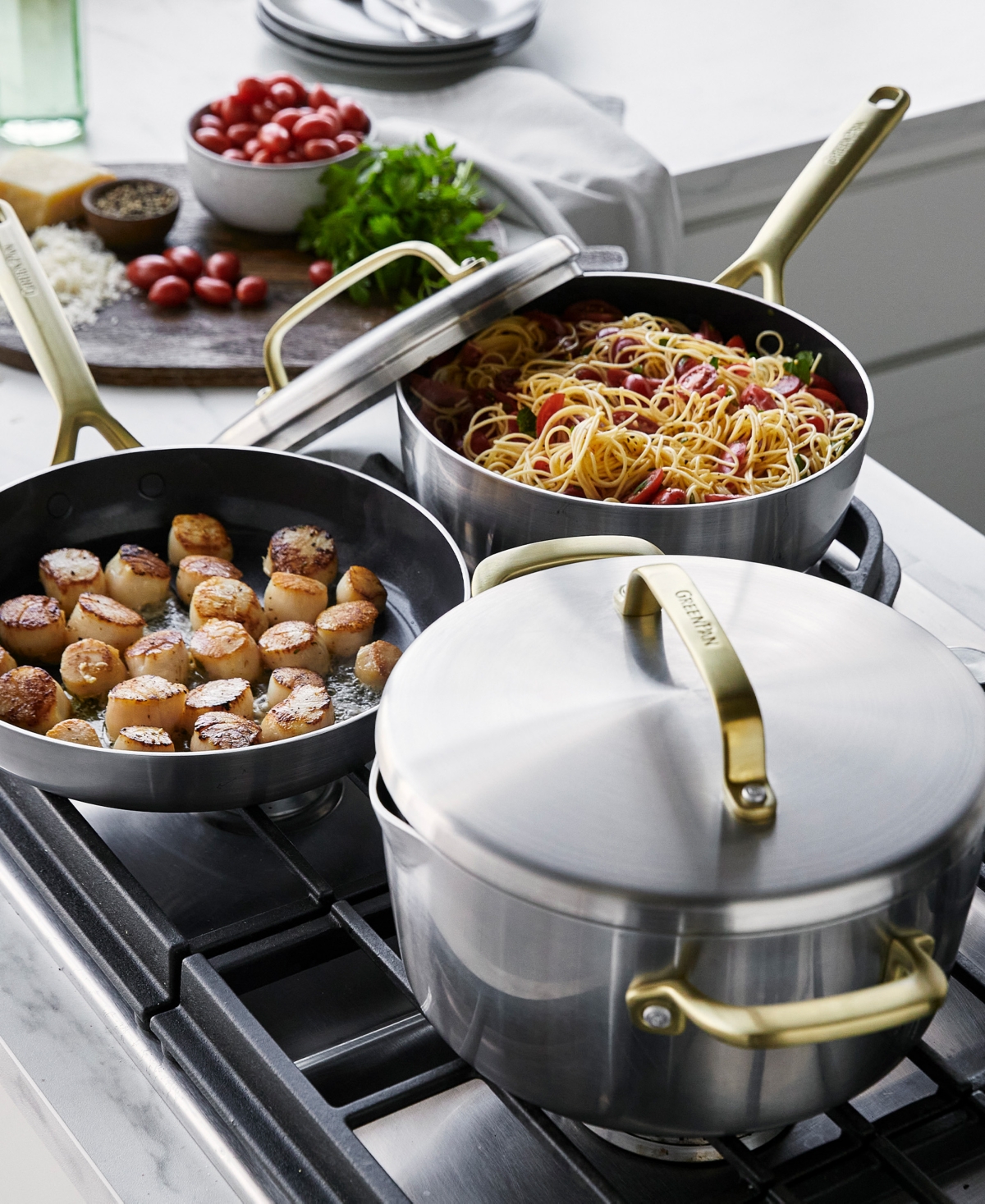 Greenpan Gp5 Stainless Steel 13-piece Cookware Set In Metallic