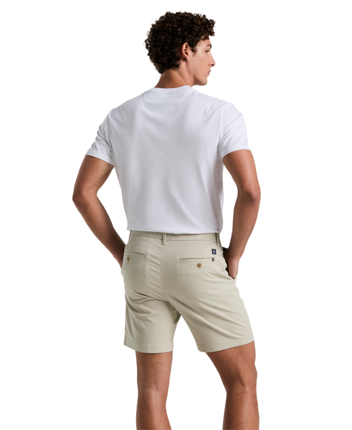 Original Penguin Men's Slim Fit 8" Chino Shorts In Agate Gray