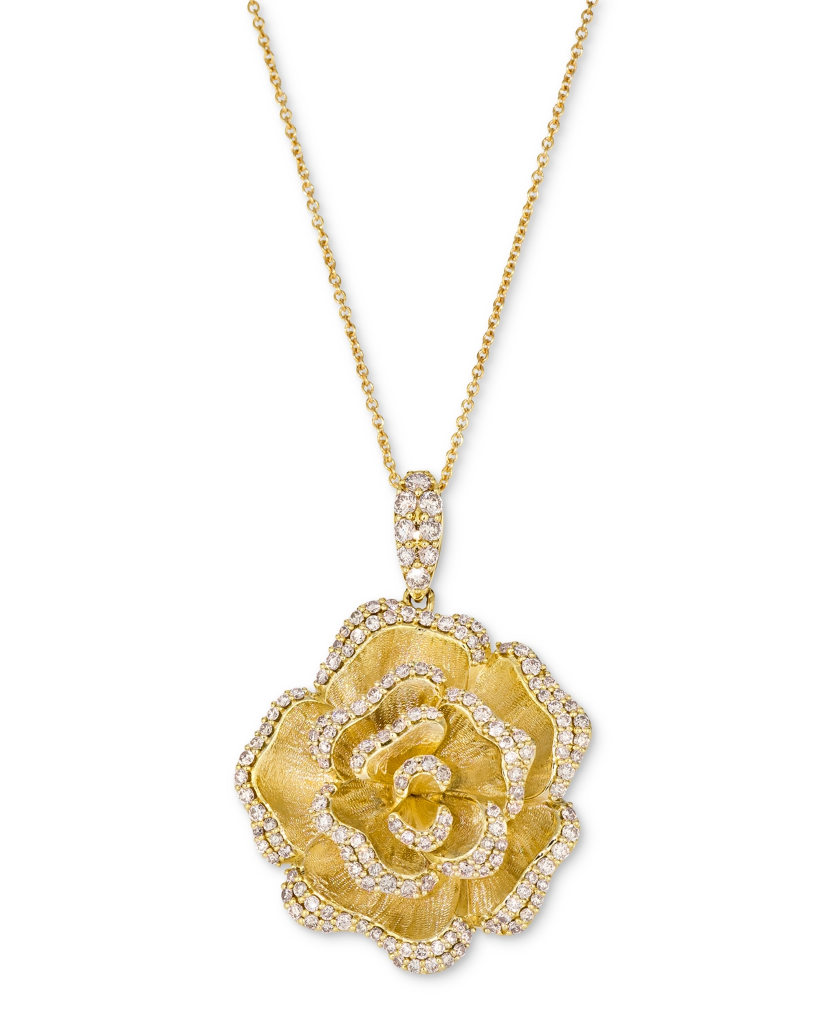 Le Vian Nude Diamond Rose Adjustable 20" Pendant Necklace (1 Ct. T.w.) In 14k Rose Gold In Yellow Gold
