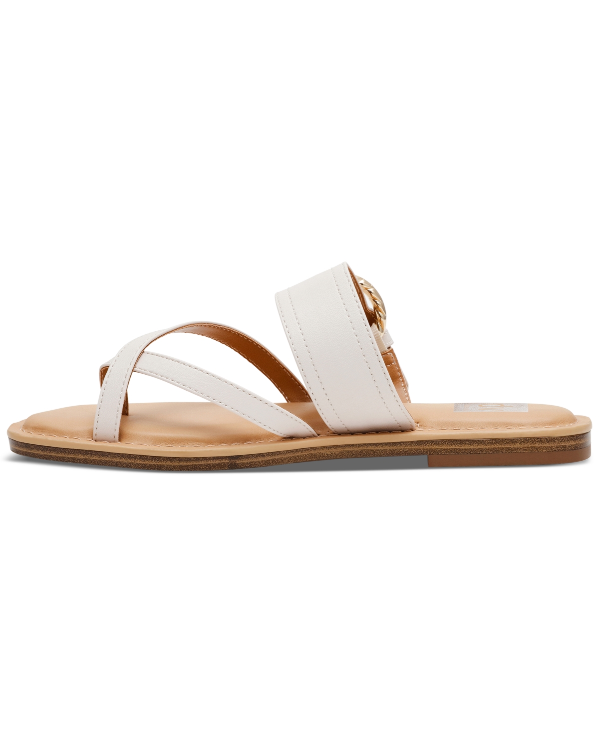 Dv Dolce Vita Women's Joolz Buckle Slip-on Flat Sandals In Ivory