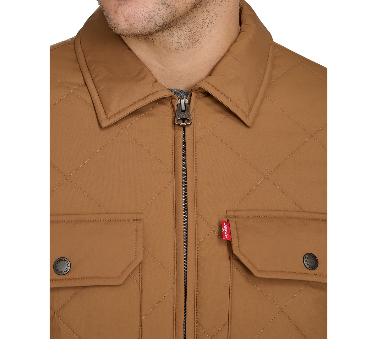 Levi's Men's Quilted Depot Jacket In Brown