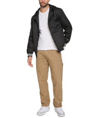 Men's Jersey Hood Varsity Bomber Jacket