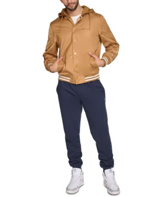 Men's Jersey Hood Varsity Bomber Jacket