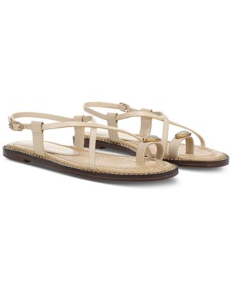 Sam Edelman Gaige Sandalias Planas Para Mujer - Trigo Blanco