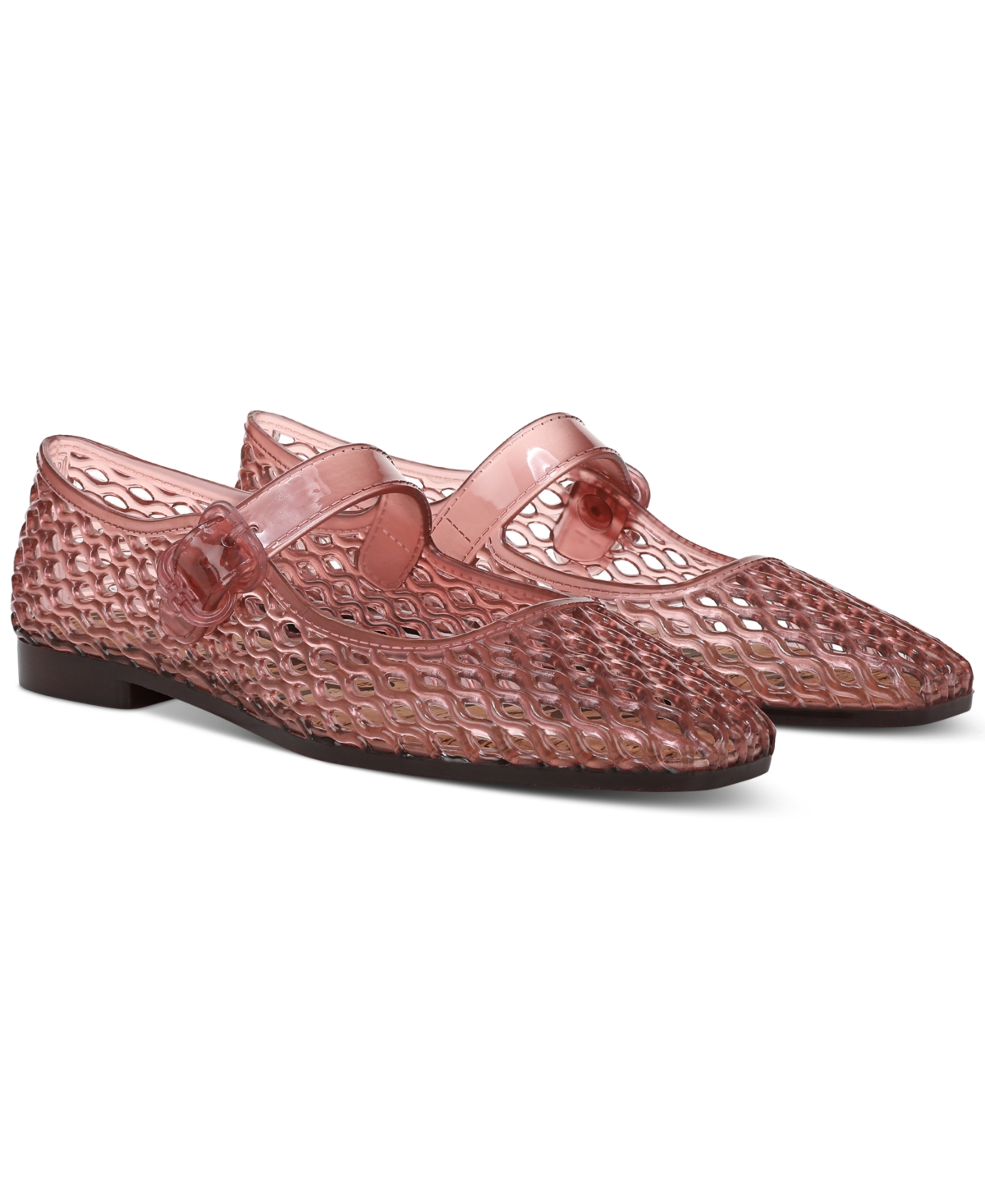 Sam Edelman Michaela Jelly Mary Jane Lattice Ballet Flats In Pink