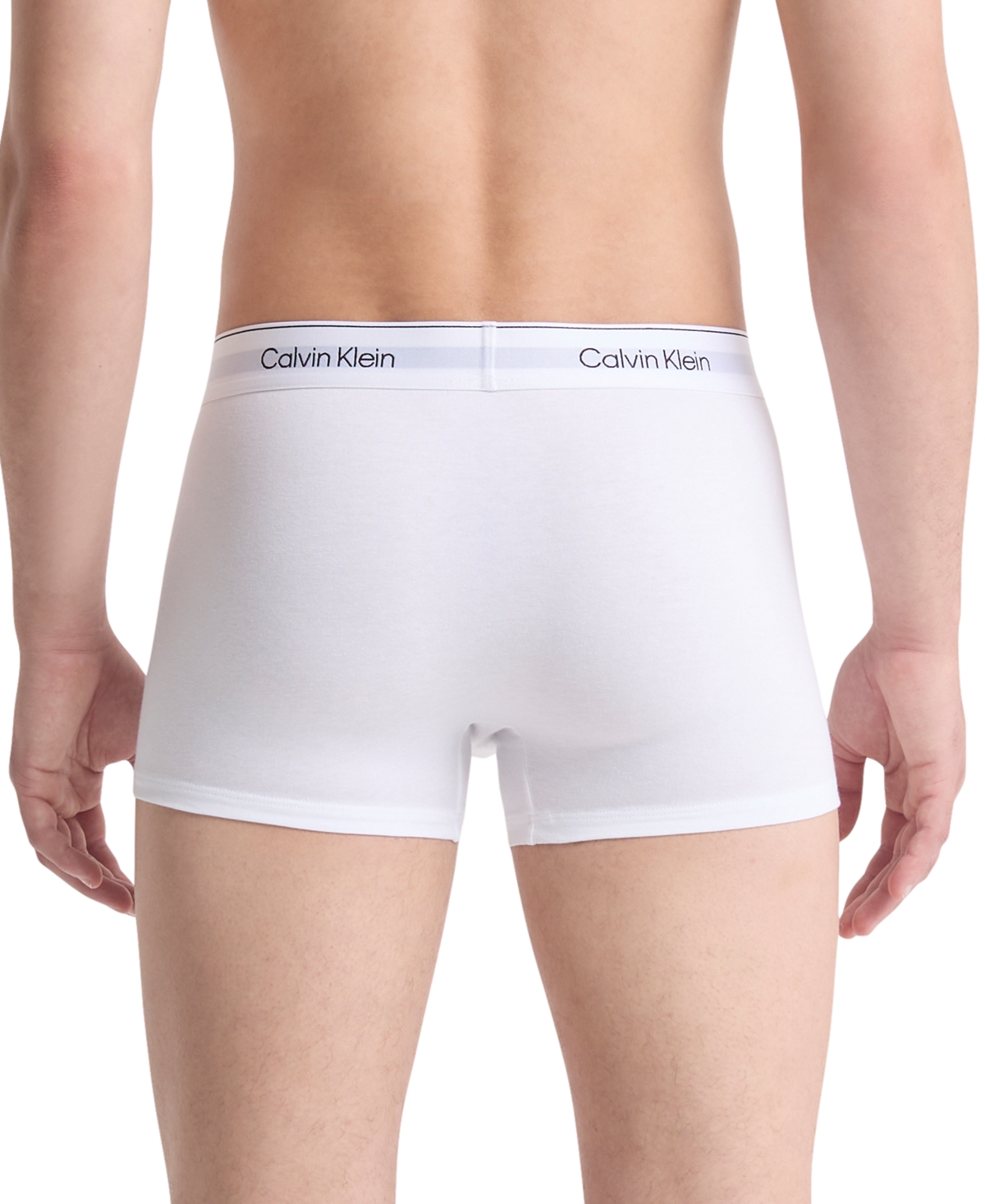 Calvin Klein Men's Cotton Stretch 3-pack Low Rise Trunk In White