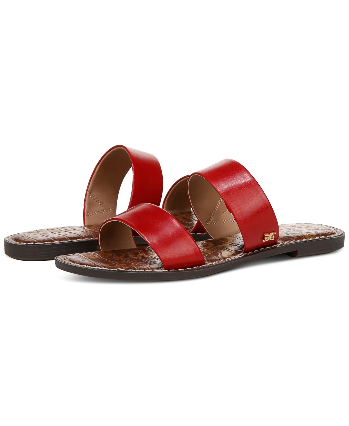 Sam Edelman Gala Slide Sandal In Summer Red Leather