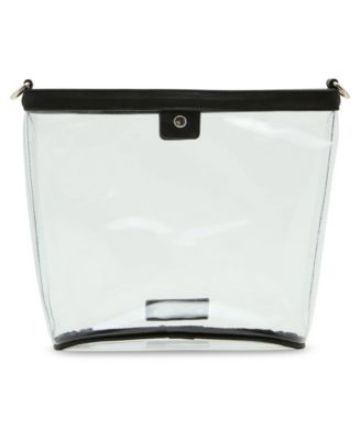 Cleo Clear Vinyl Small Bucket Crossbody Bag