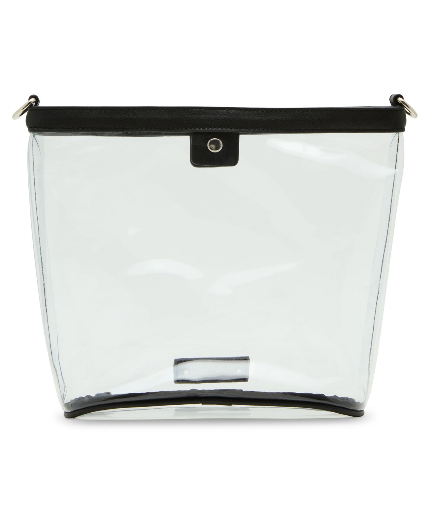 Женская сумка Madden Girl Cleo Clear Vinyl Small Bucket Crossbody, цвет: Чёрный — фото 2