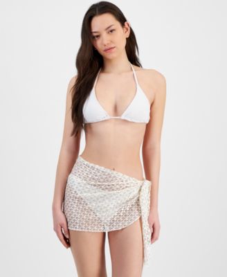Miken - Juniors' Metallic-Knit Cover-Up Sarong