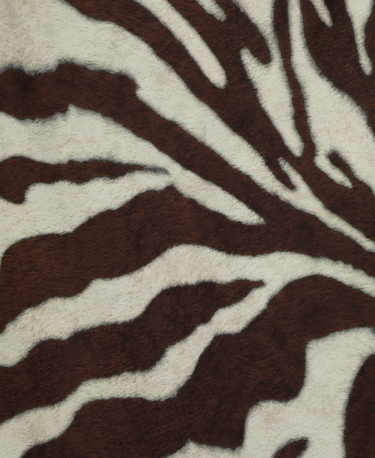 Mango Zebra Flared Dress Brown In Brown