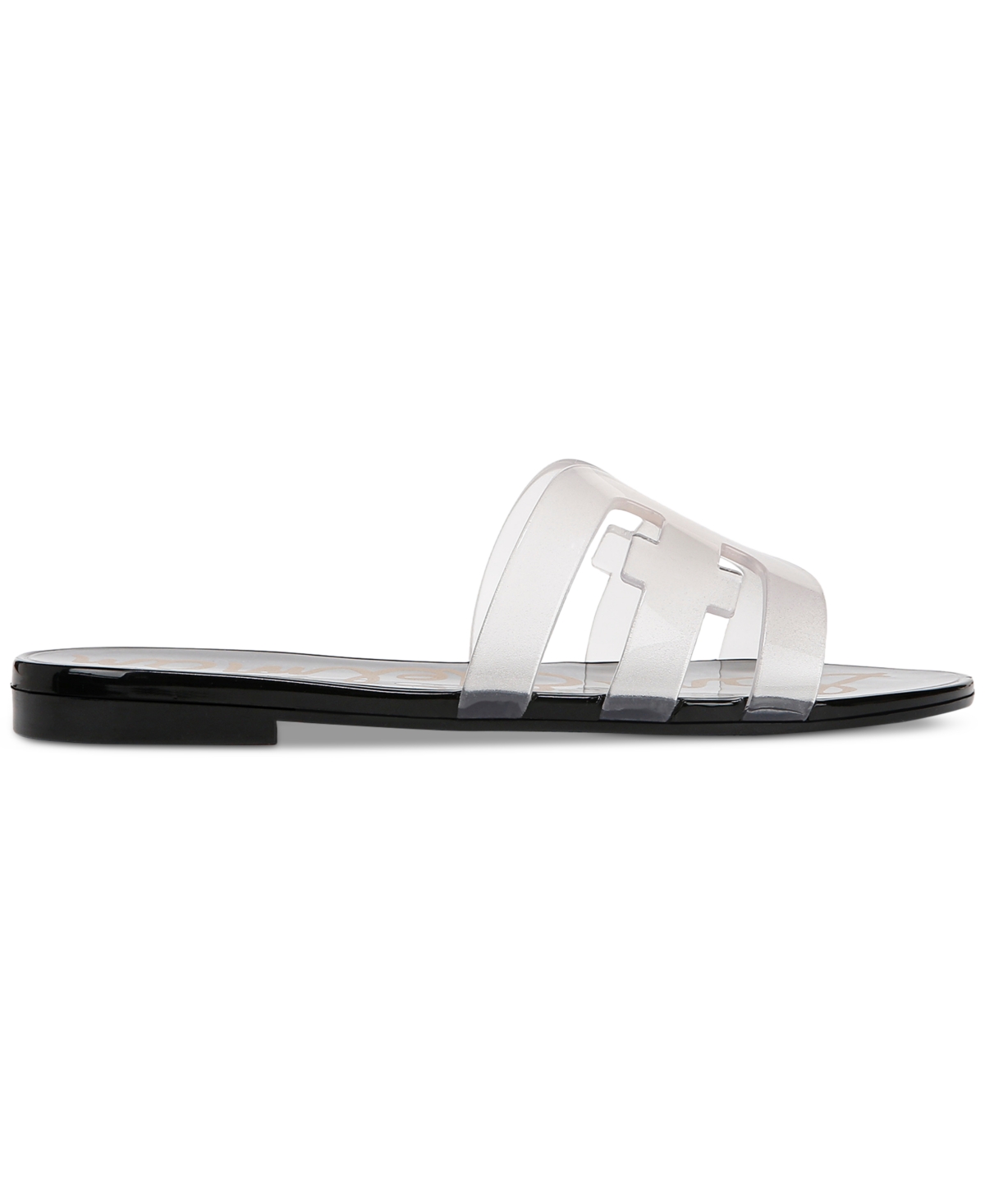 Sam Edelman Women's Bay Jelly Slide Flat Sandals In Clear Black Multi Jelly