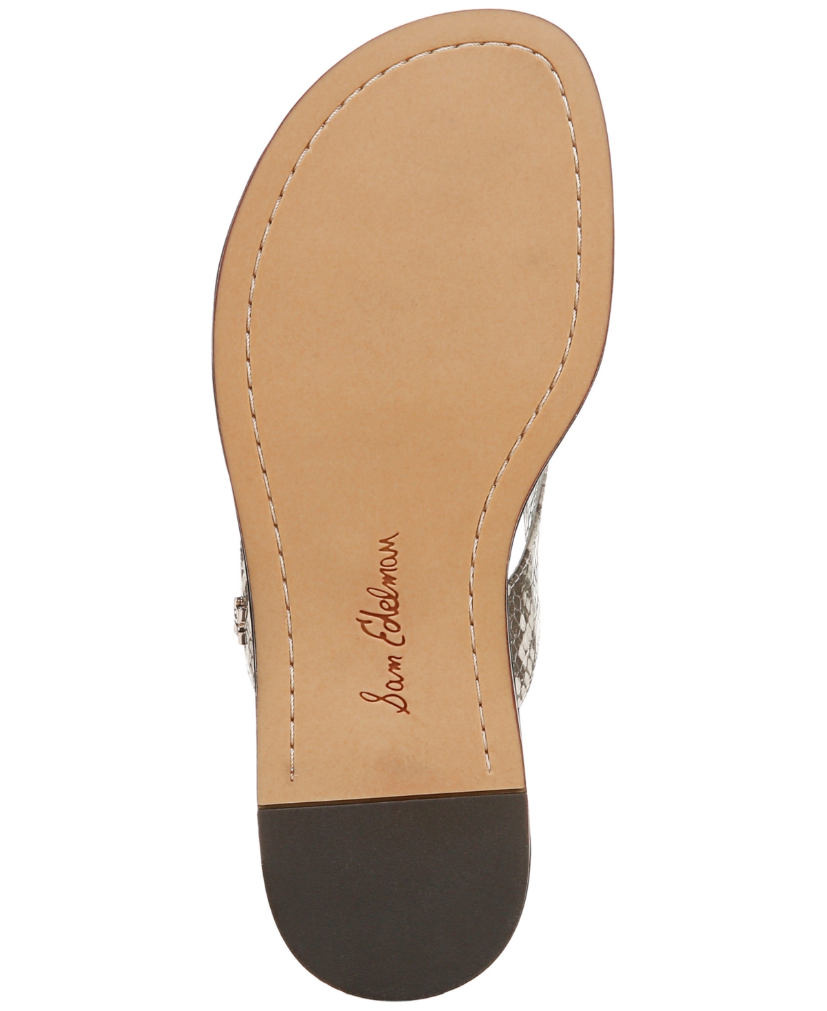 Shop Sam Edelman Women's Remi Thong Flat Sandals In Roccia Snake Leather