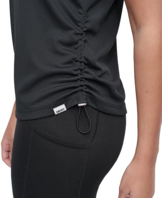 Sport Women's Crewneck Short-Sleeve Side-Ruched Top