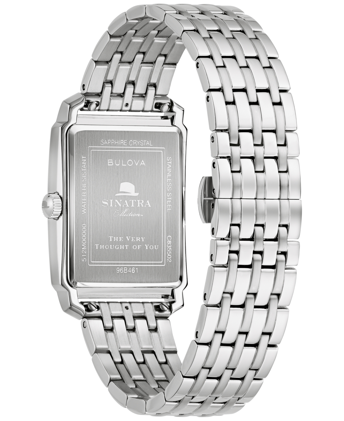 Bulova Men's The Very Thought Of You Frank Sinatra Special Edition Stainless Steel Bracelet Watch 30mm In Silver-tone