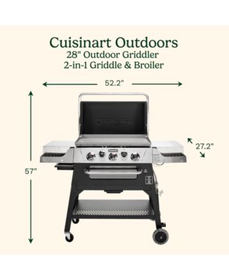 3-Burner Outdoor Propane Griddler with Broiler